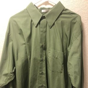 Van Heusen Olive Green LS Dress Shirt - XXL